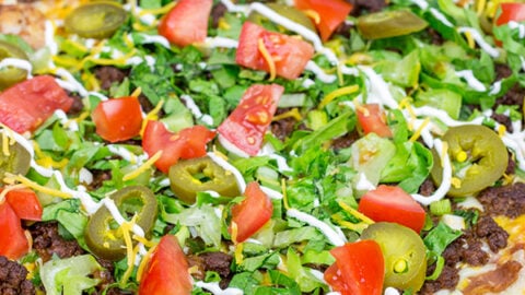 Taco Pizza | Loaded with your favorite taco toppings!