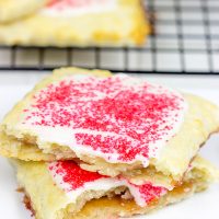 These Frosted Strawberry Toaster Pastries are a total throwback to the days of Saturday morning cartoons!