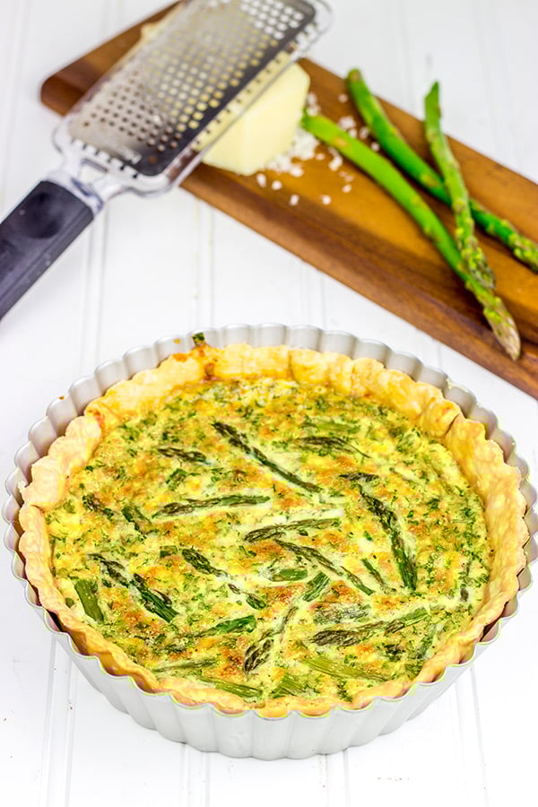 Roasted Asparagus and Gruyere Quiche