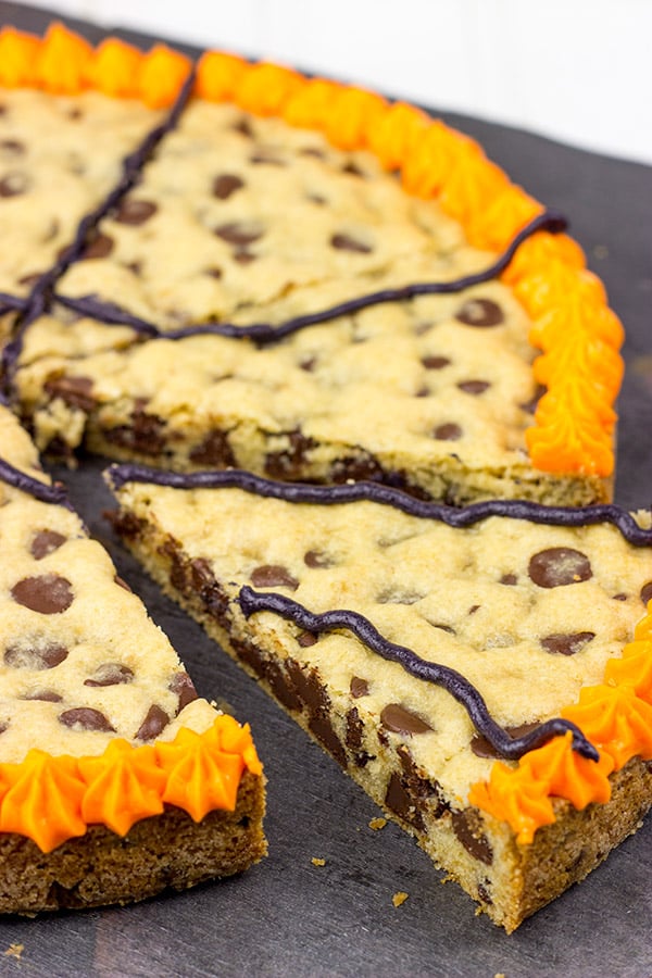 Get into the party spirit with this tasty Chocolate Chip Cookie Cake!