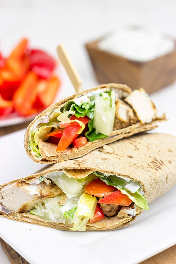 Garam Masala Chicken Wraps