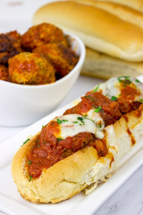 Slow Cooker Meatball Subs | Easy dinner idea for cold winter days!