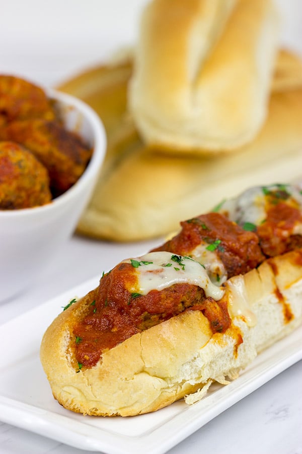 Slow Cooker Meatball Subs Easy dinner idea for cold winter days!