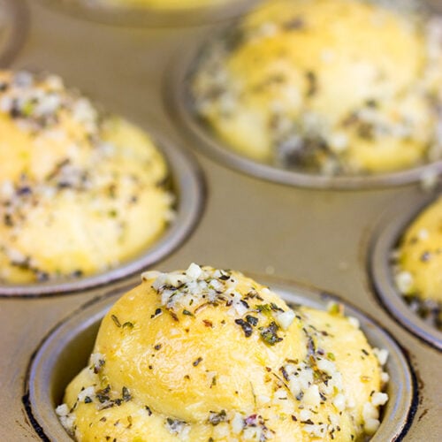 Muffin Tin Garlic Knots Classic garlic knots...baked in a muffin tin!