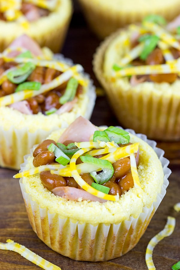 Think beyond the sandwich...by using cornbread bowls! These Ham and Baked Beans in Cornbread Bowls are a fun twist on a classic!