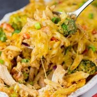 This Spicy Chipotle Chicken Pasta Bake is the perfect comforting dinner for a cool Fall or Winter evening!