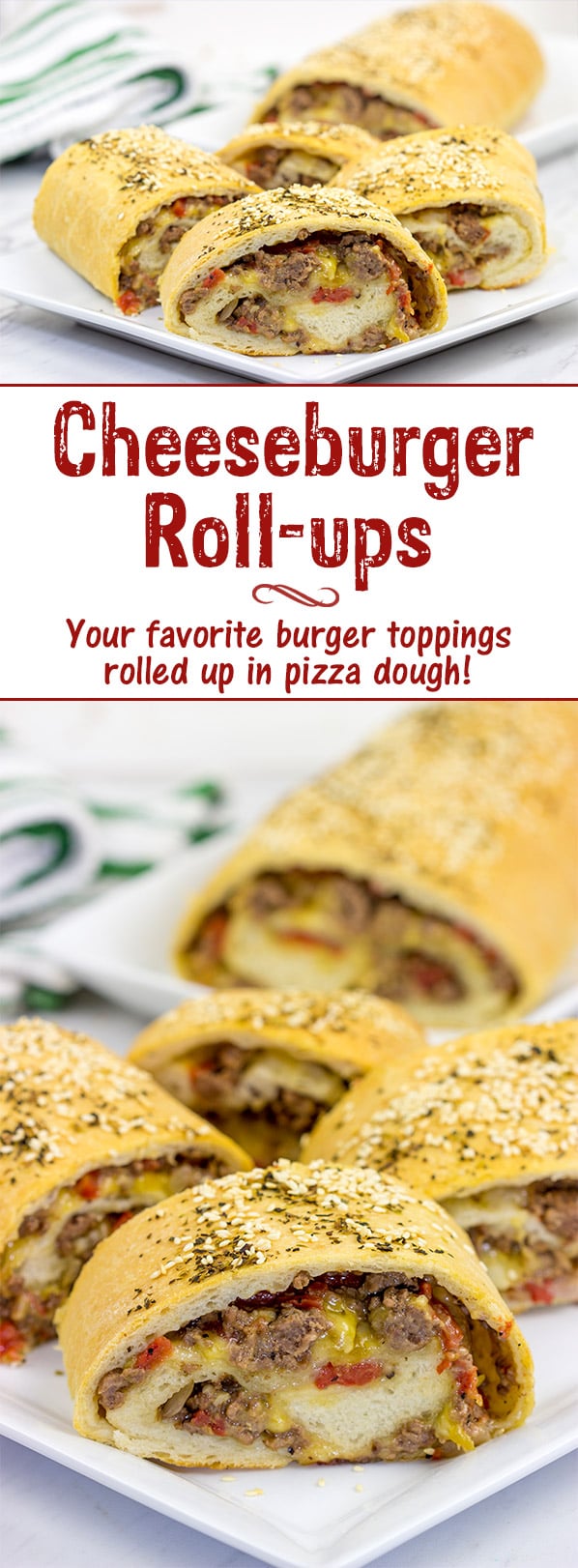 Cheeseburger Rollups | Your favorite burger toppings...all rolled up!