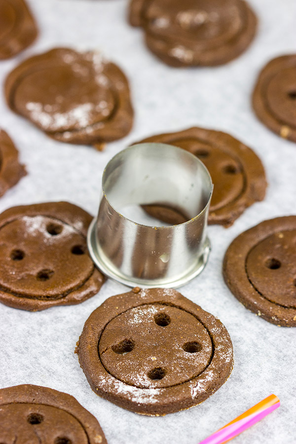 Gingerbread Button Cookies