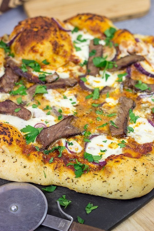 Steak and Pizza A delicious way to mix up pizza night!