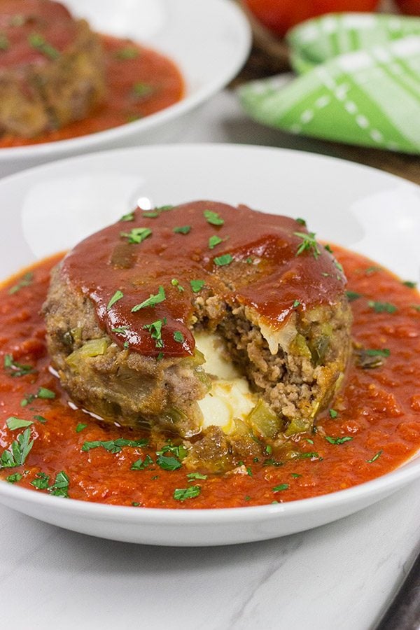 mozzarella-stuffed meatloaf