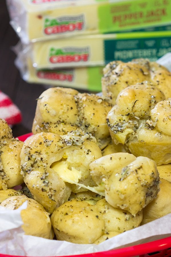 Cheesy Muffin Tin Garlic Knots Garlic Knots Filled With Melted Cheese