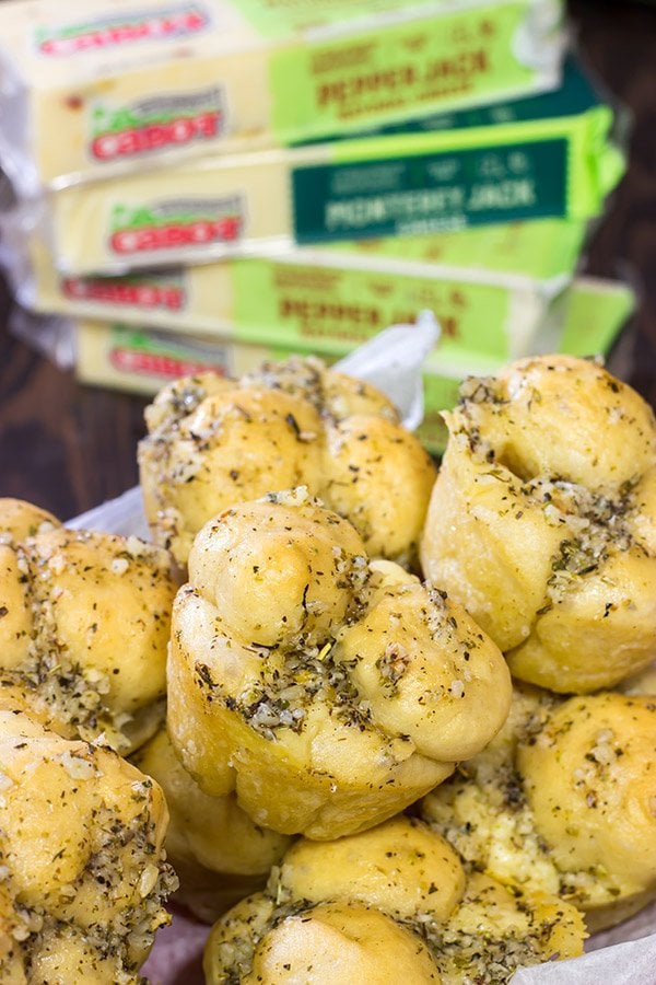 Cheesy Muffin Tin Garlic Knots Garlic Knots Filled With Melted Cheese