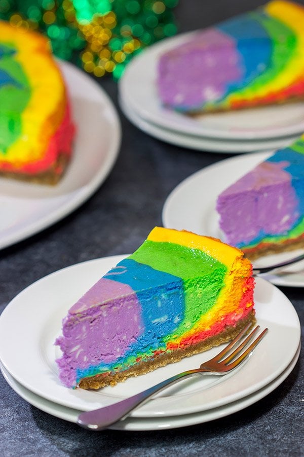 Rainbow Cheesecake | Forget the pot of gold...grab a slice of cheesecake!