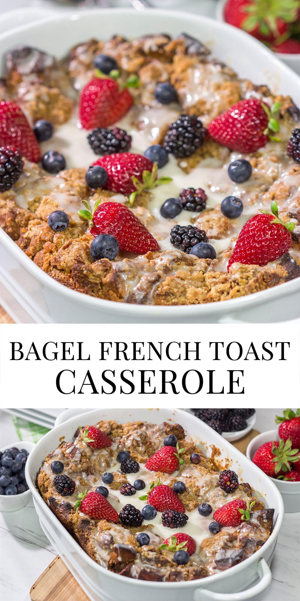Bagel French Toast Casserole Perfect use of dayold bagels!
