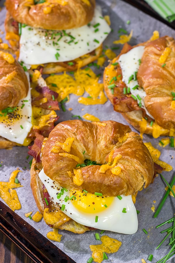 Bacon and Egg Croissants | Spicedblog