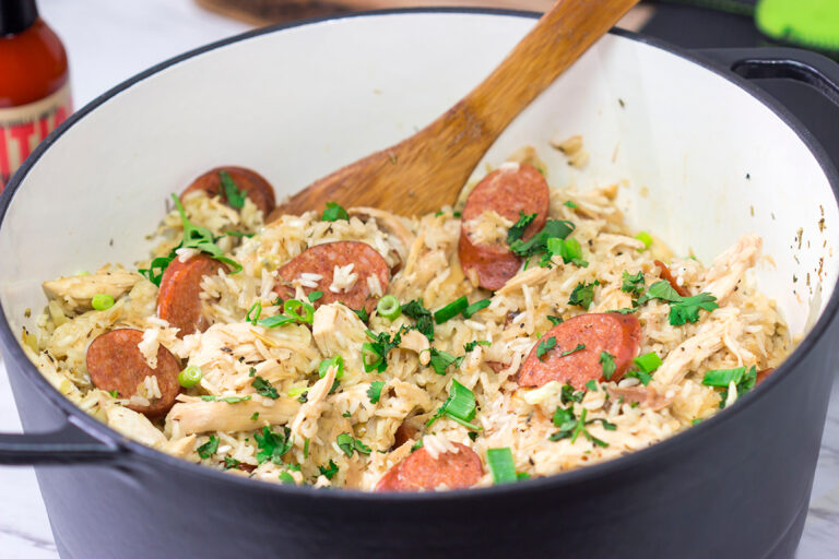 Bog Rice Carolina Chicken Bog | Rice, shredded chicken + smoked sausage