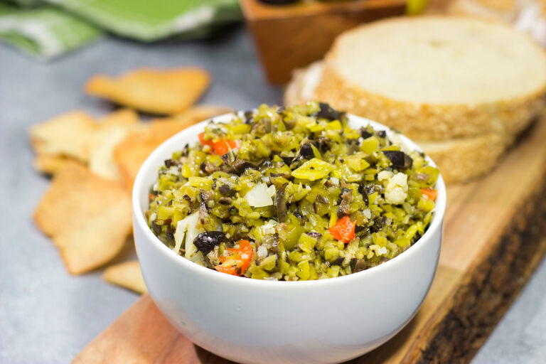 Mufulleta Muffaletta Olive Salad | Serve on a sandwich...or as a dip!