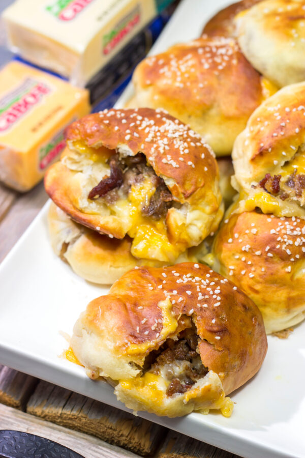 Steak and Cheese Stuffed Pretzels Spicedblog