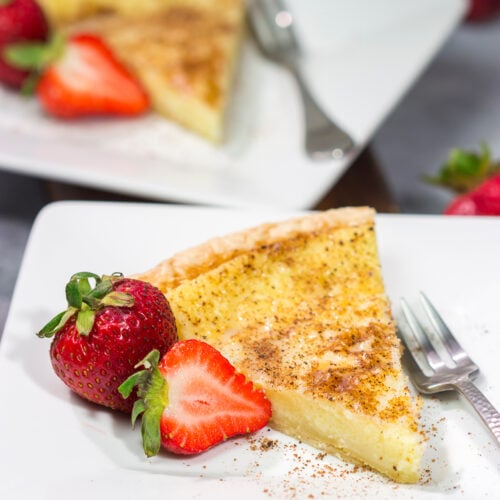 Featuring a creamy, vanilla flavored filling, this Egg Custard Pie is a classic recipe for a reason. It tastes just like the one Grandma used to make!