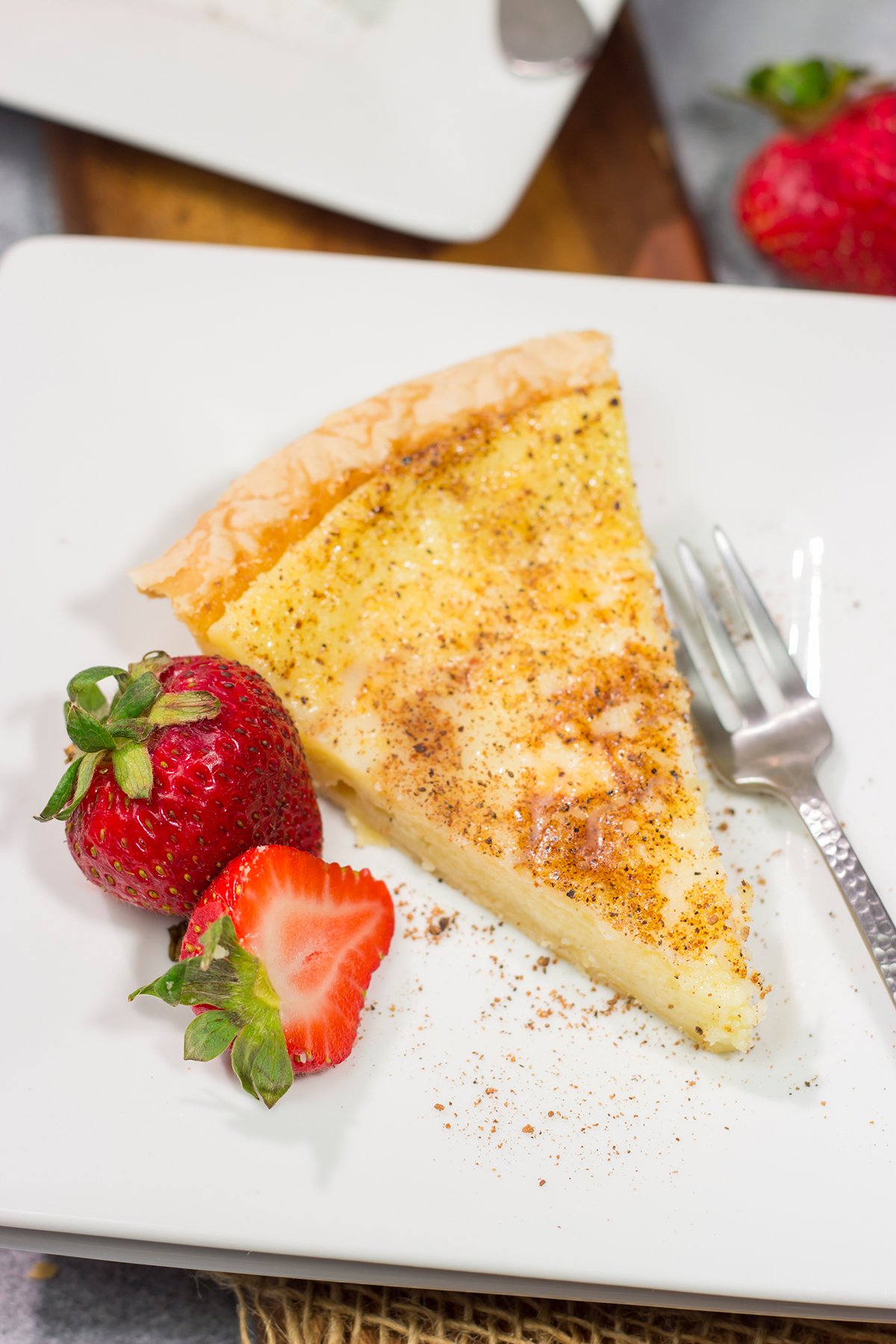 Featuring a creamy, vanilla flavored filling, this Egg Custard Pie is a classic recipe for a reason. It tastes just like the one Grandma used to make!