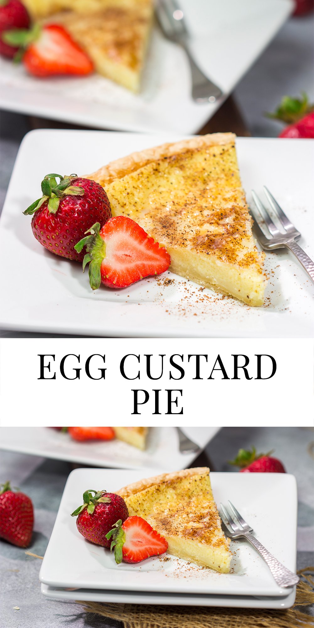 Featuring a creamy, vanilla flavored filling, this Egg Custard Pie is a classic recipe for a reason. It tastes just like the one Grandma used to make!