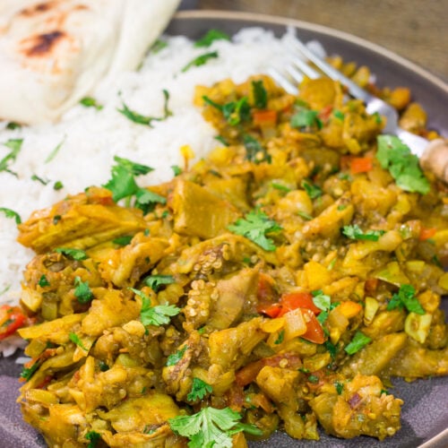 Looking for a different way to cook eggplant? Popular in northern India, Baingan Bharta is a vegetarian Indian recipe that is packed with flavor!