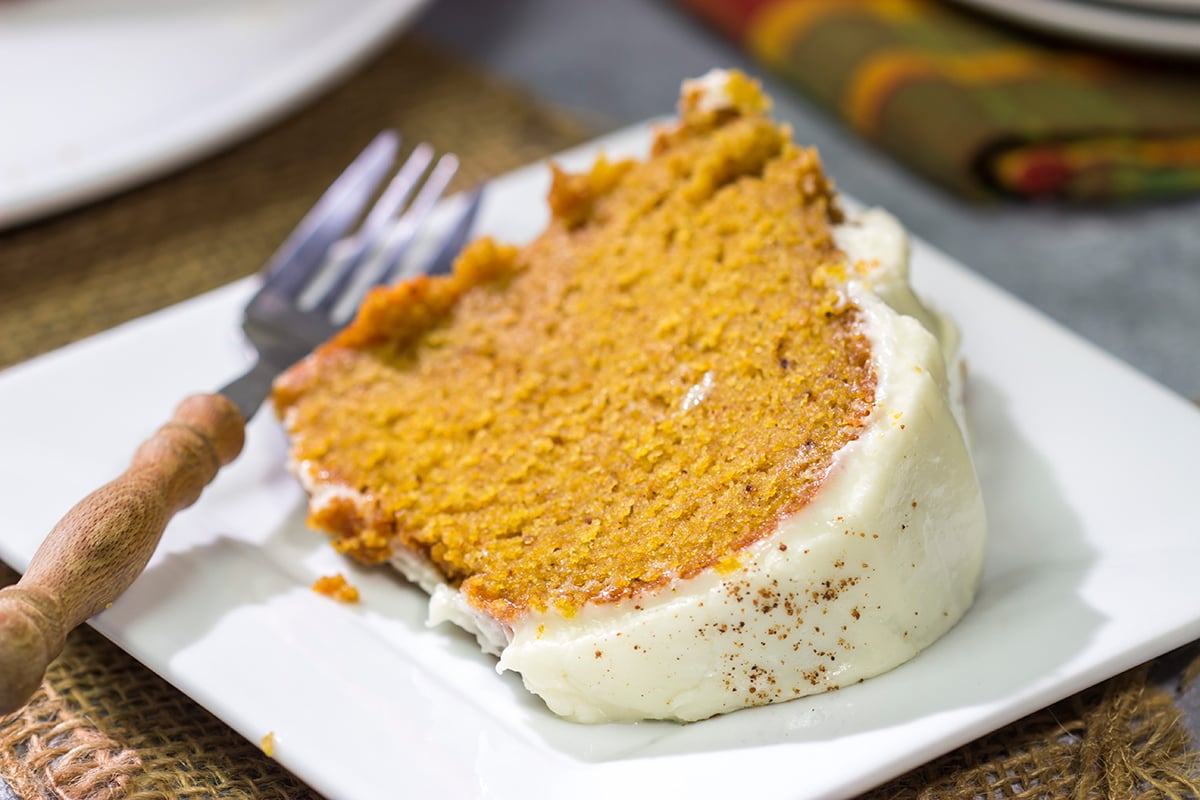 This Pumpkin Spice Pound Cake features is baked with real pumpkin and a combination of warm baking spices. It's the perfect way to celebrate fall baking season!