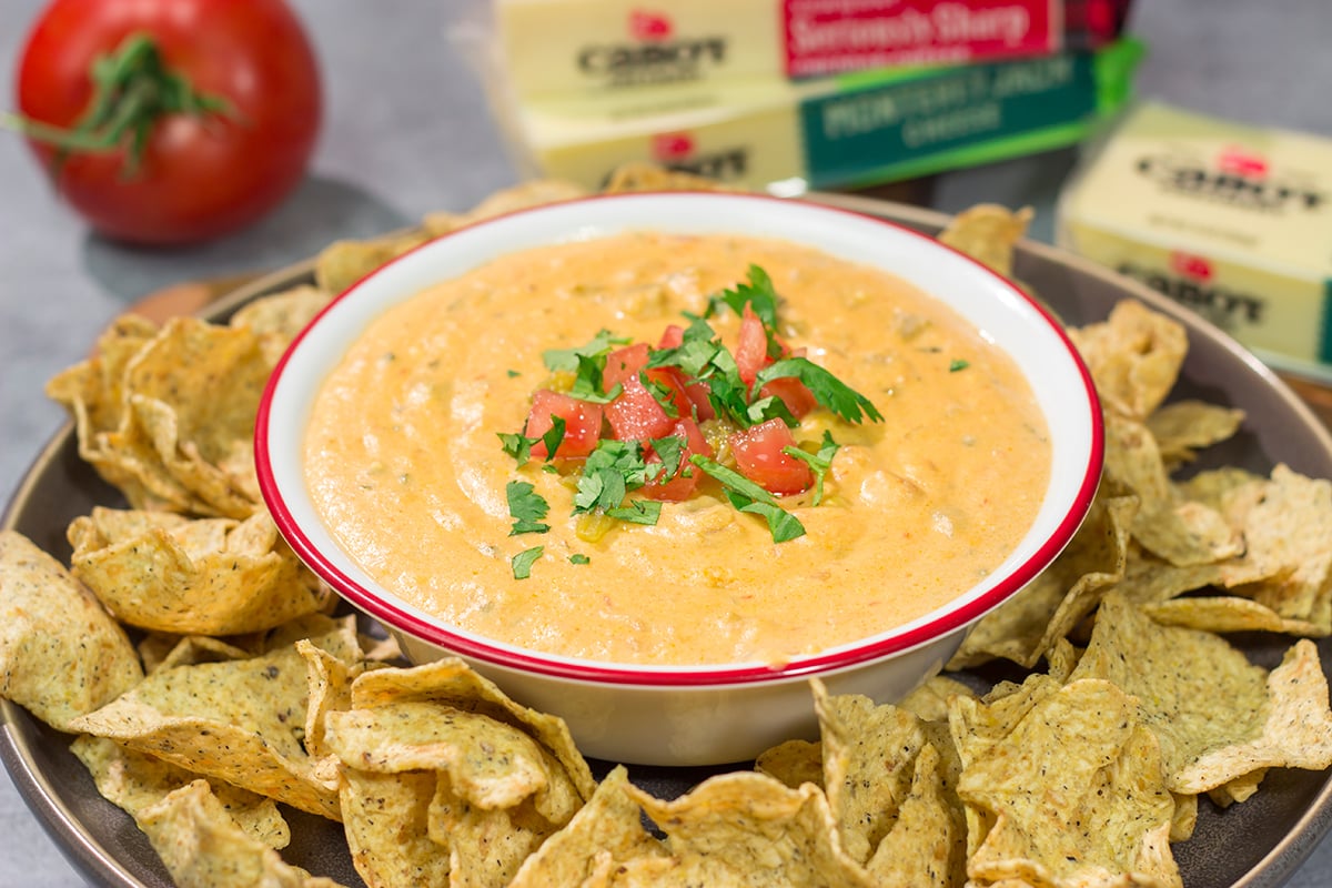 Whether it's a game night or a casual evening with friends, this Slow Cooker Queso is an easy and delicious appetizer that's sure to be a crowd favorite!