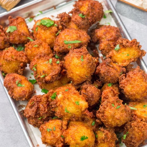 Give a classic Southern side dish a Southwestern spin with a batch of these Green Chile Hushpuppies. Featuring diced green chiles and shredded Pepper Jack cheese, these hushpuppies make for a great side dish alongside fried seafood or barbecue!