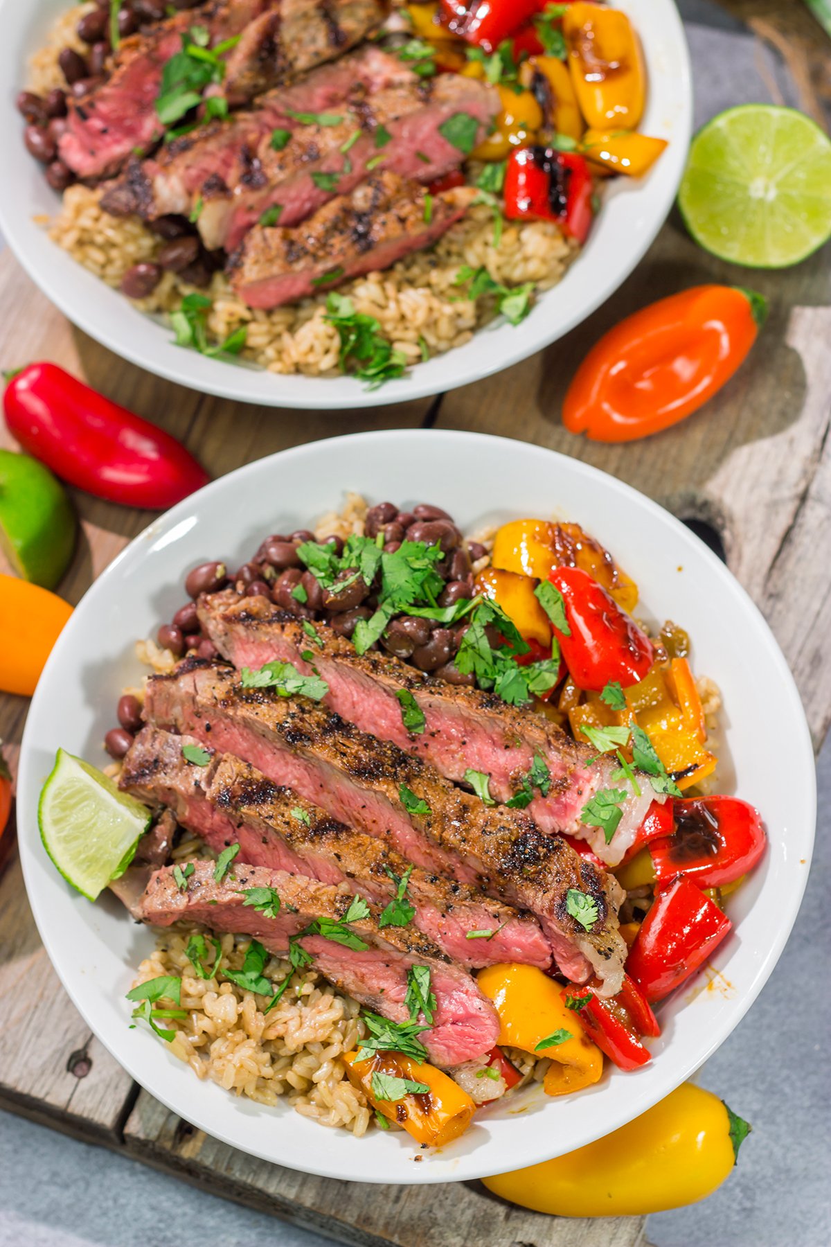 These Grilled Steak Burrito Bowls are packed with summer flavor, but they're easy enough to make on a weeknight. Happy Grilling!
