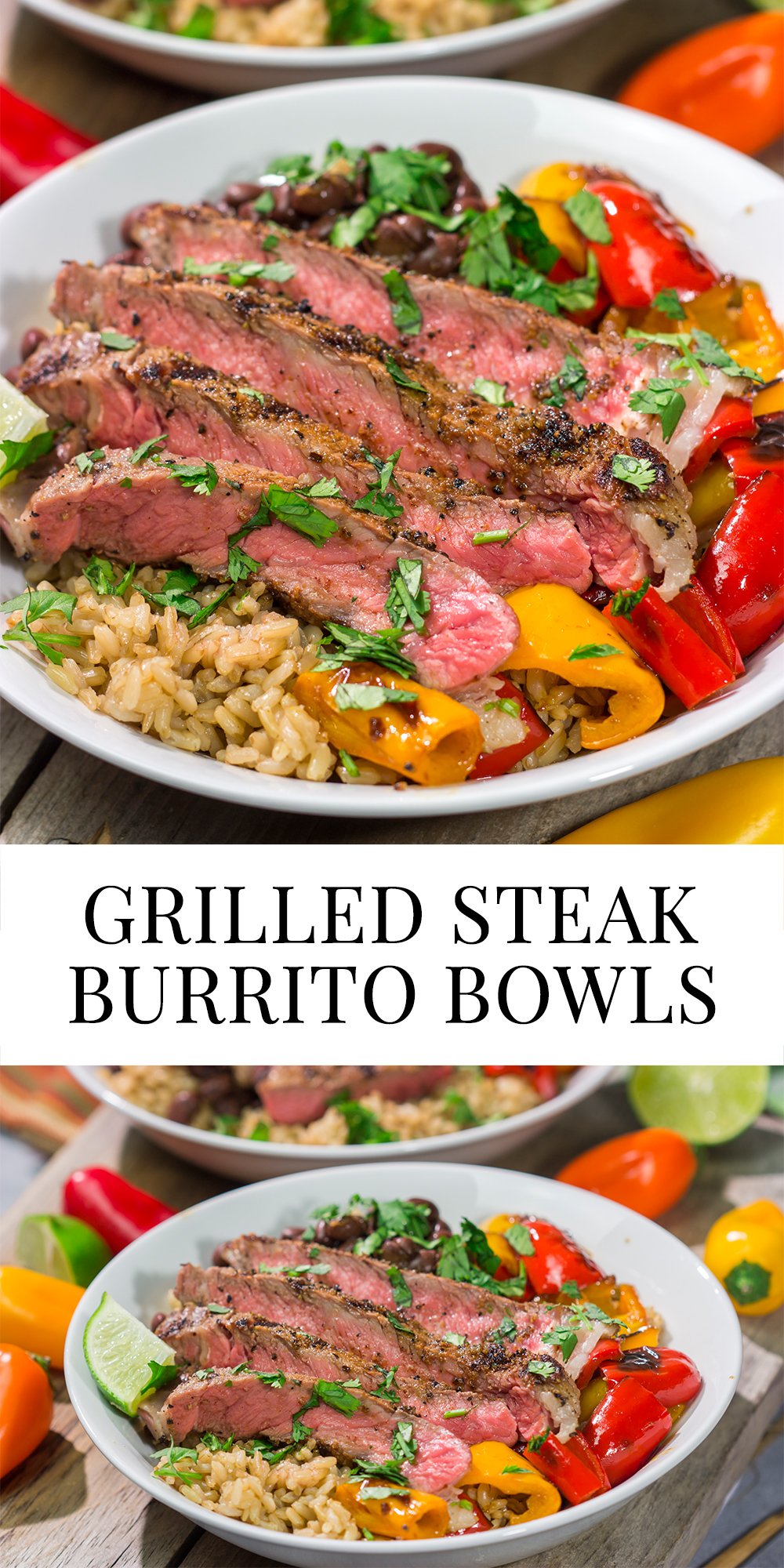These Grilled Steak Burrito Bowls are packed with summer flavor, but they're easy enough to make on a weeknight. Happy Grilling!