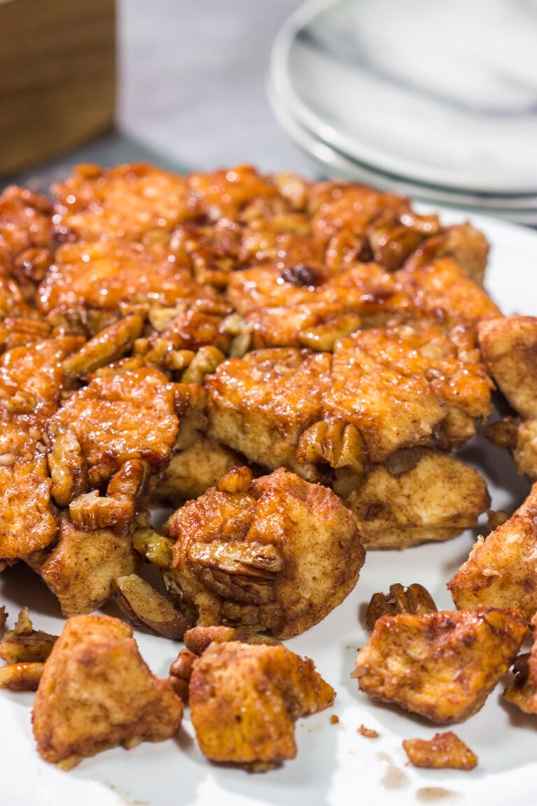 Pull out the slow cooker! This Slow Cooker Monkey Bread only requires 10 minutes of prep time. Then just sit back and wait for gooey, warm cinnamon bread!