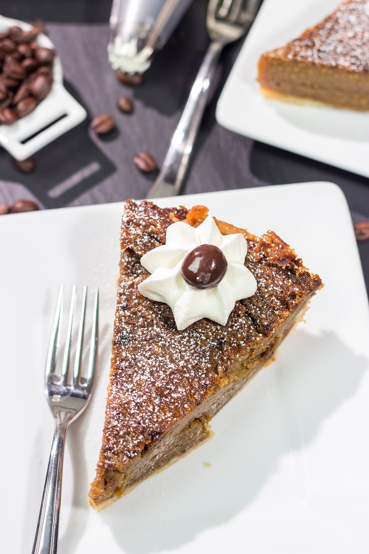Love the flavor of coffee? Then this dessert is calling your name! This Coffee Chess Pie features a creamy coffee custard in a flaky pie shell. Grab a fork and dig in!