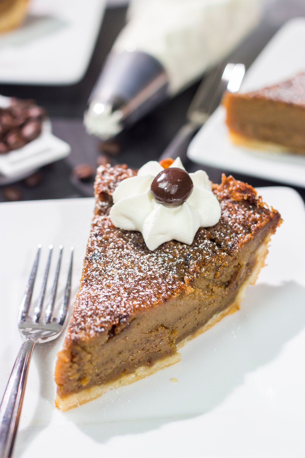 Love the flavor of coffee? Then this dessert is calling your name! This Coffee Chess Pie features a creamy coffee custard in a flaky pie shell. Grab a fork and dig in!