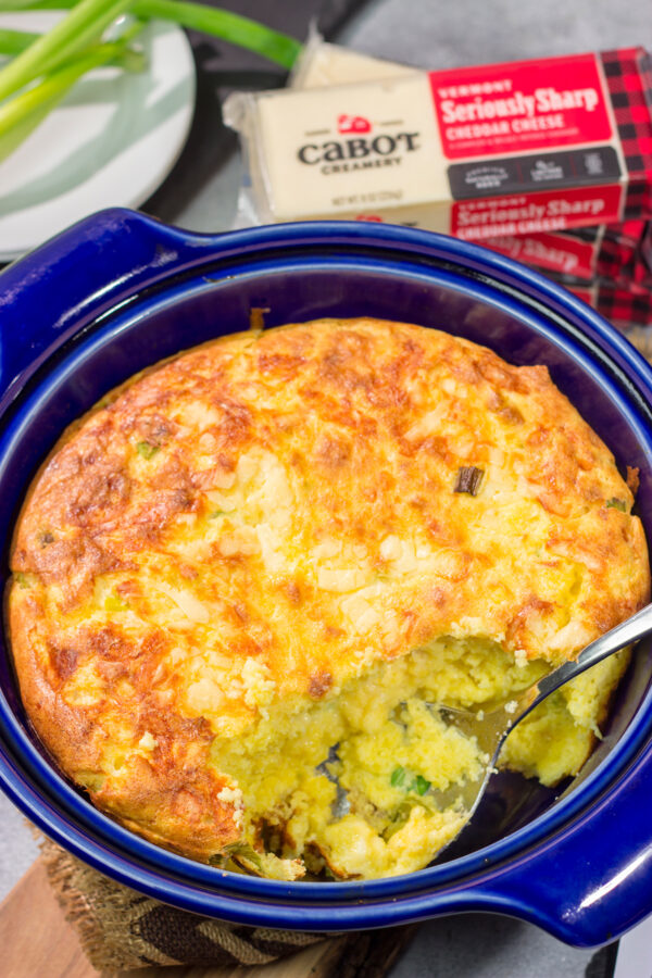 Toast Spoon Cheesy Spoon Bread | Spicedblog