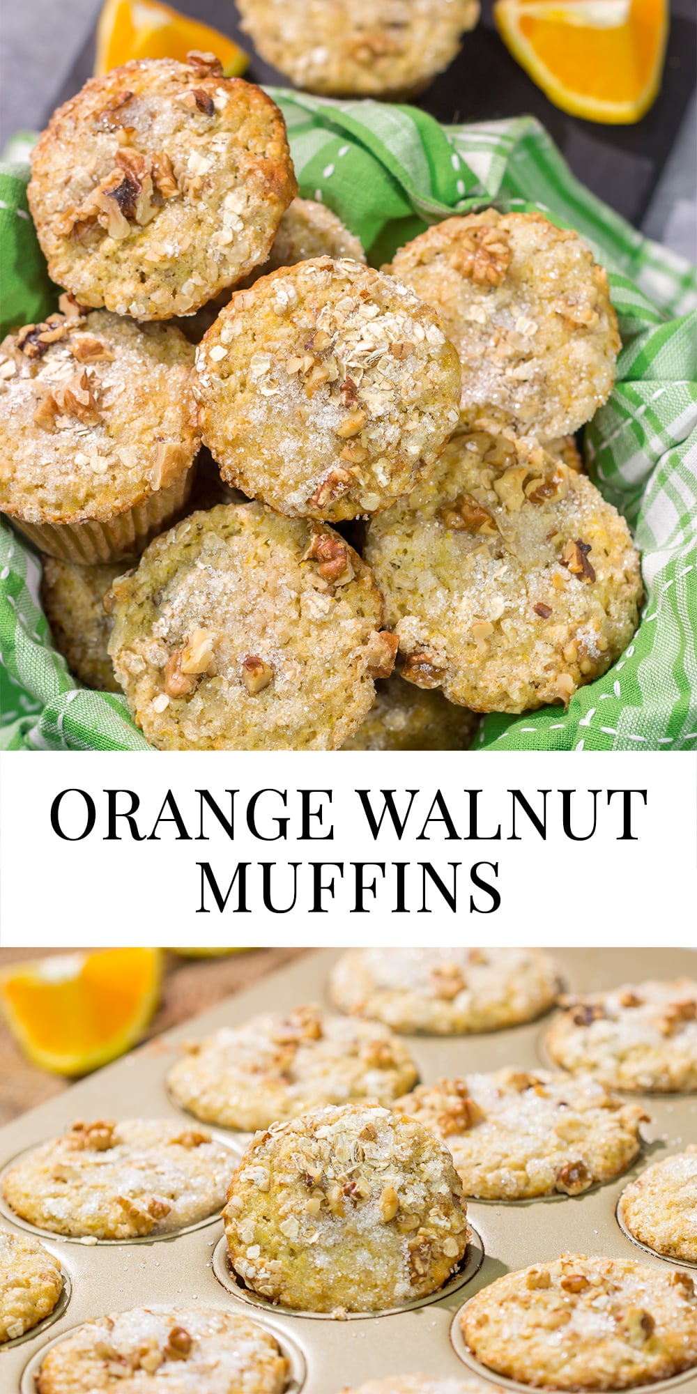 These Orange Walnut Muffins are bursting with citrus flavor. Add in the nutty walnuts, and you've got a fantastic treat for breakfast or brunch!