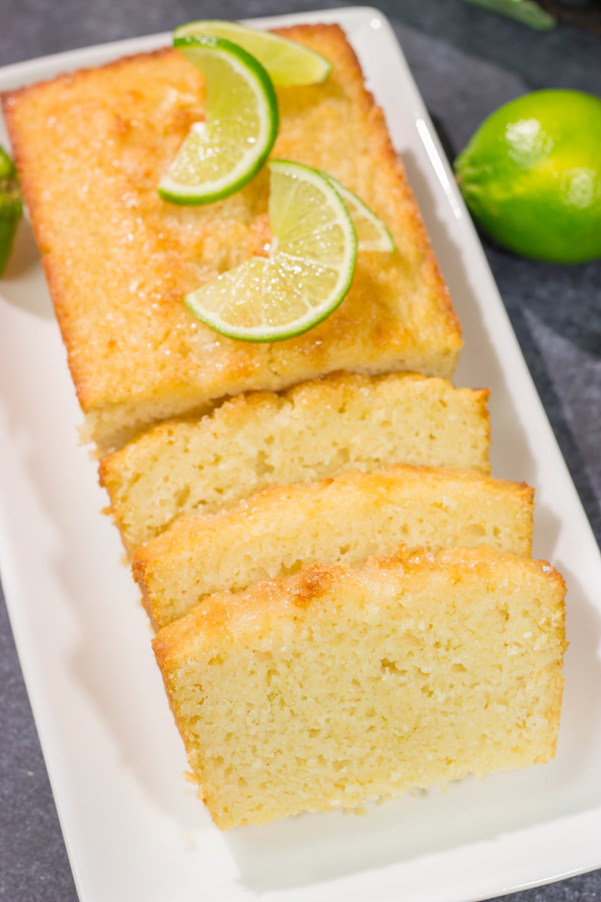 Featuring a bright citrus flavor, a slice of this Buttermilk Lime Quick Bread makes for a great mid-morning snack or a tasty late night dessert. You choose!
