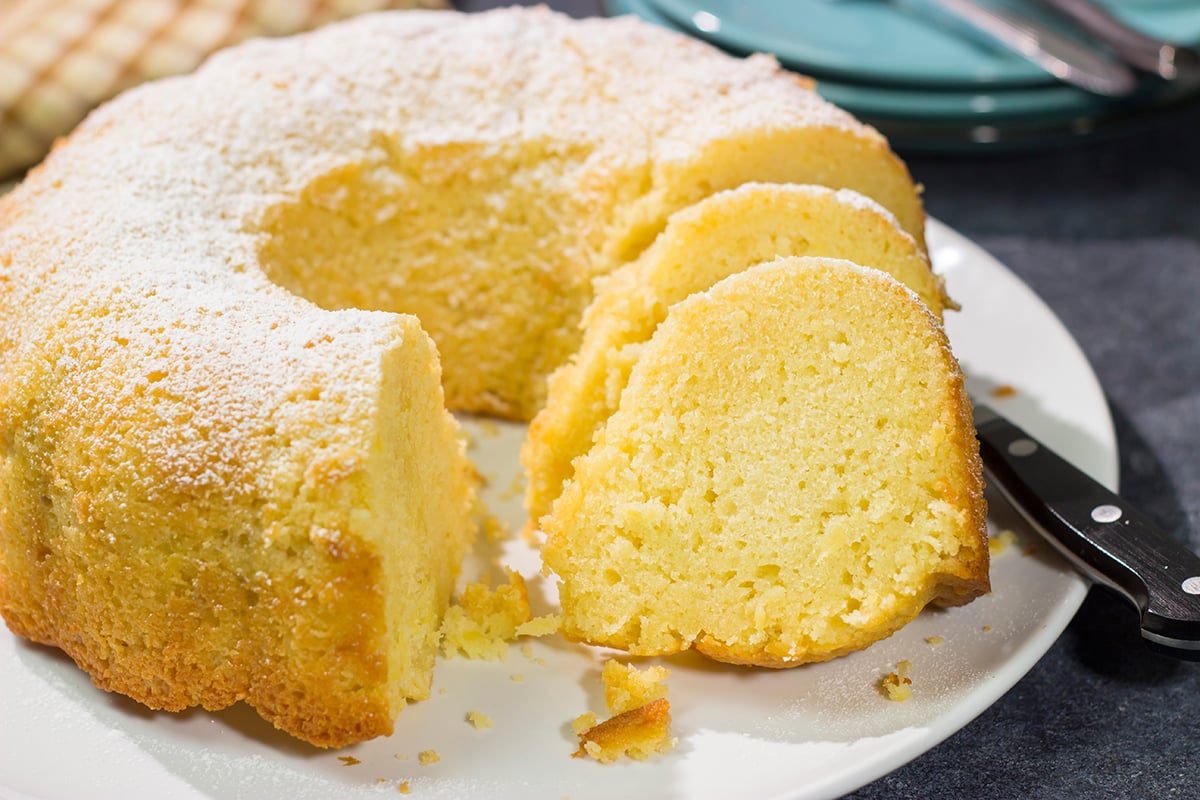 Featuring the bright tropical flavor of crushed pineapple, a slice of this Pineapple Pound Cake makes for an excellent brunch or dessert!