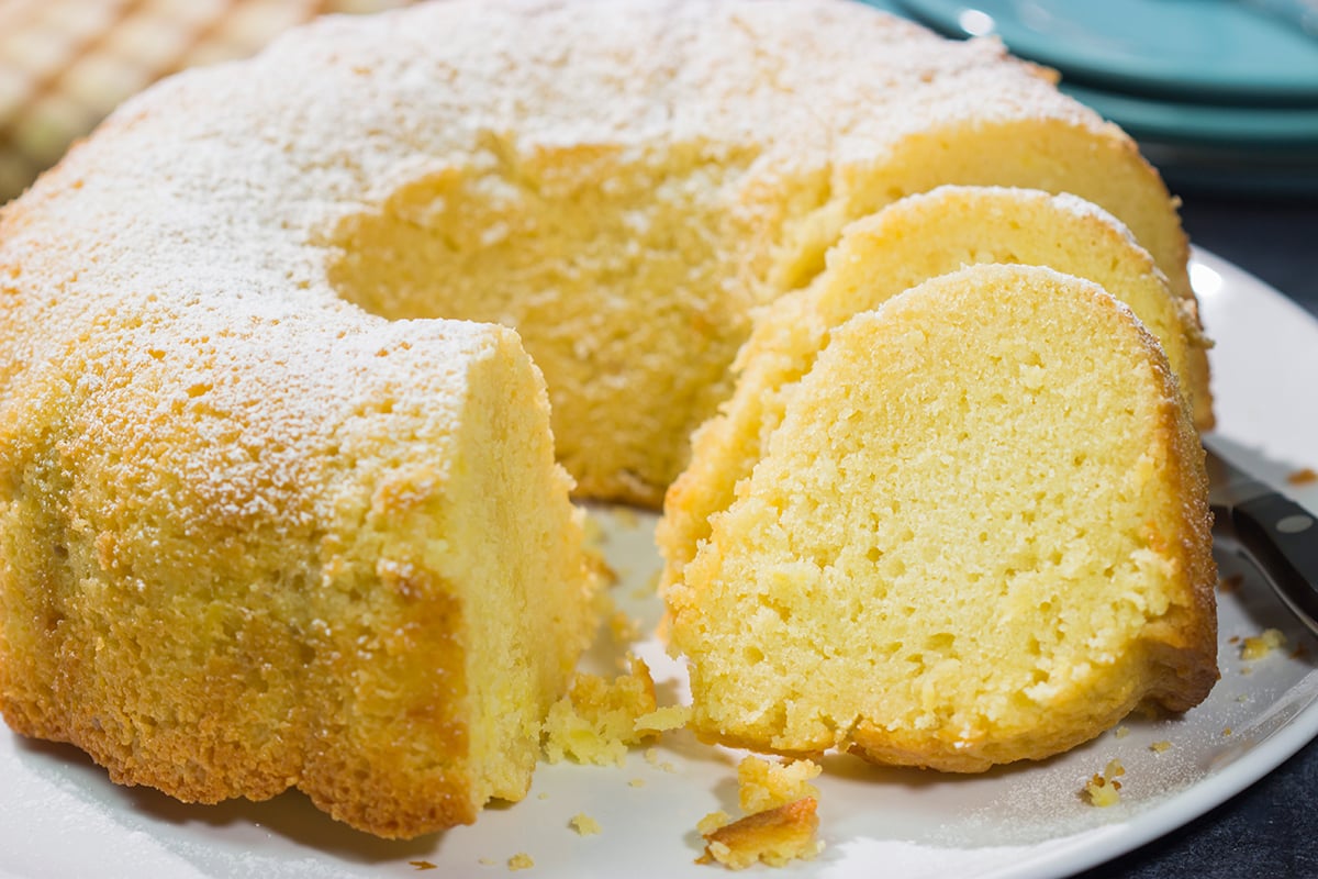 Featuring the bright tropical flavor of crushed pineapple, a slice of this Pineapple Pound Cake makes for an excellent brunch or dessert!