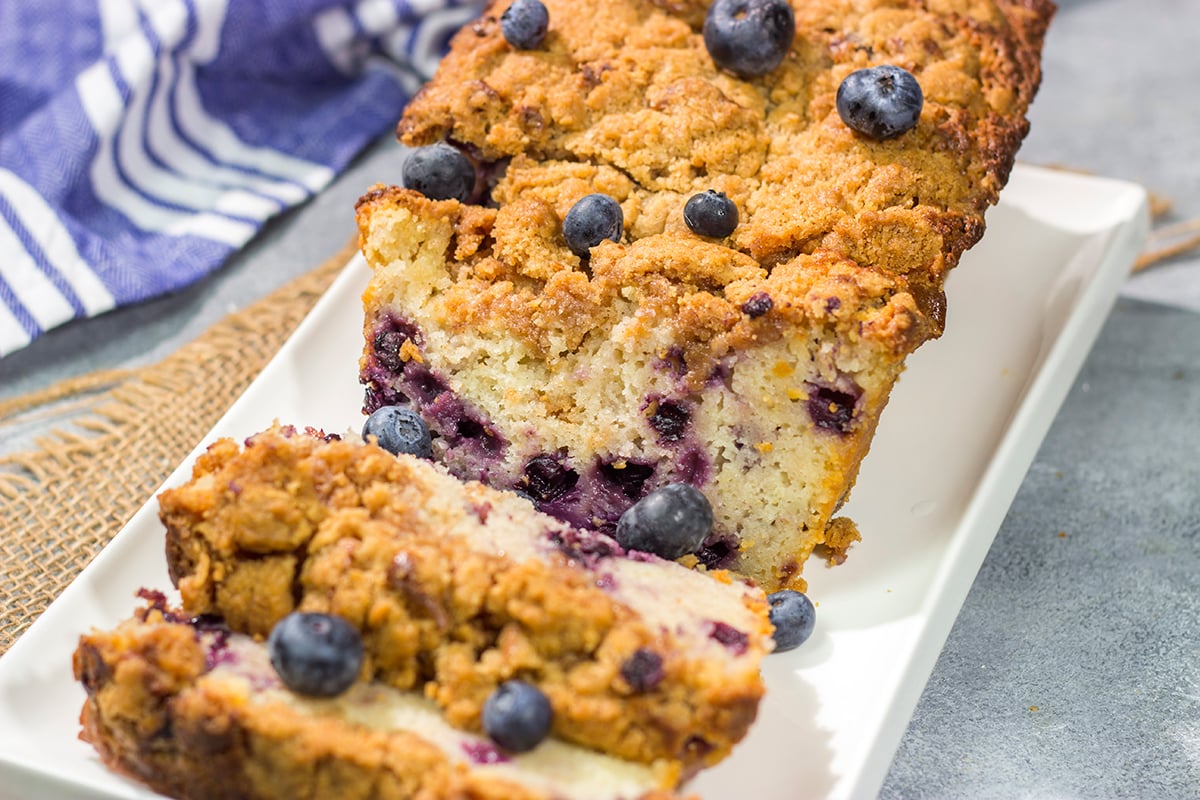 Is it a muffin? Is it a quick bread? It's both! This Blueberry Muffin Bread is a delicious combination of two favorites. It's perfect for breakfast or a mid-morning snack!