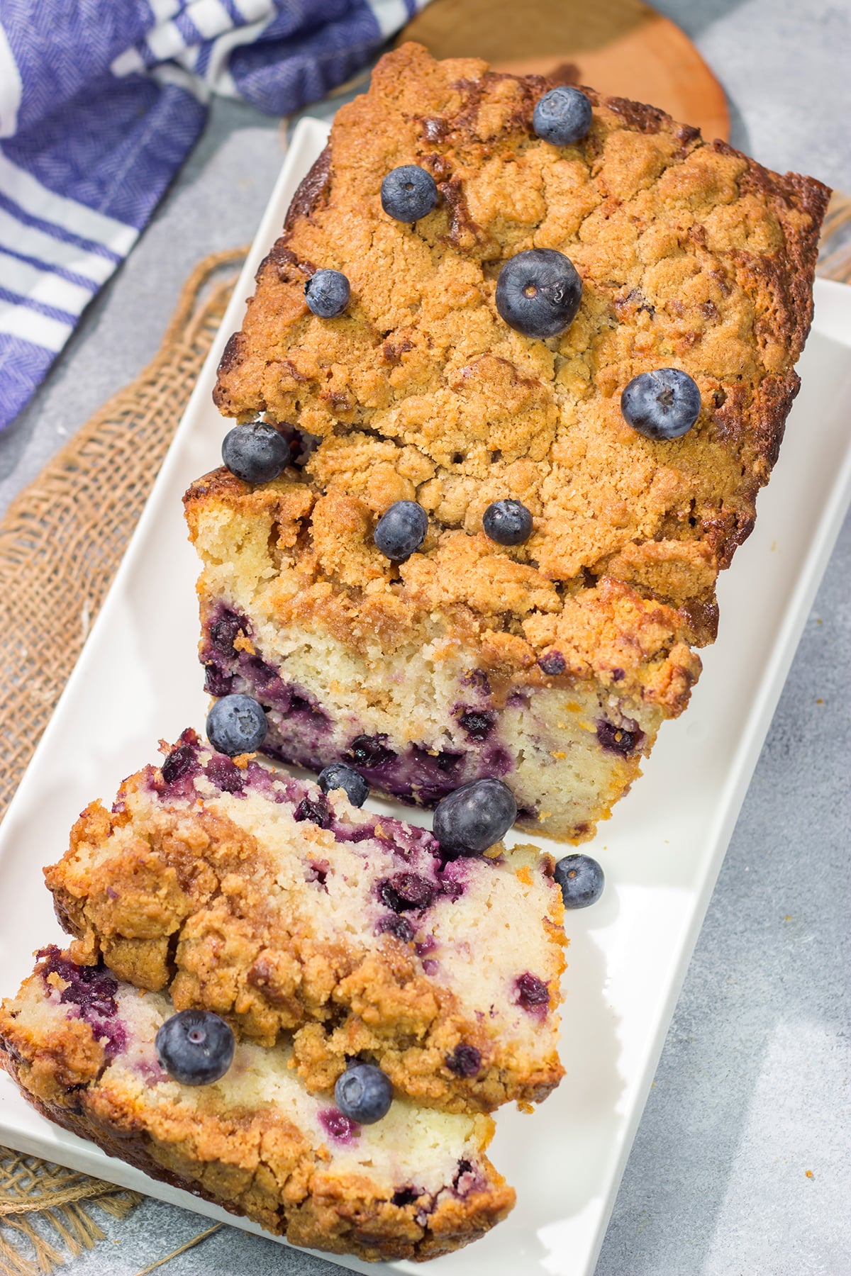 Is it a muffin? Is it a quick bread? It's both! This Blueberry Muffin Bread is a delicious combination of two favorites. It's perfect for breakfast or a mid-morning snack!