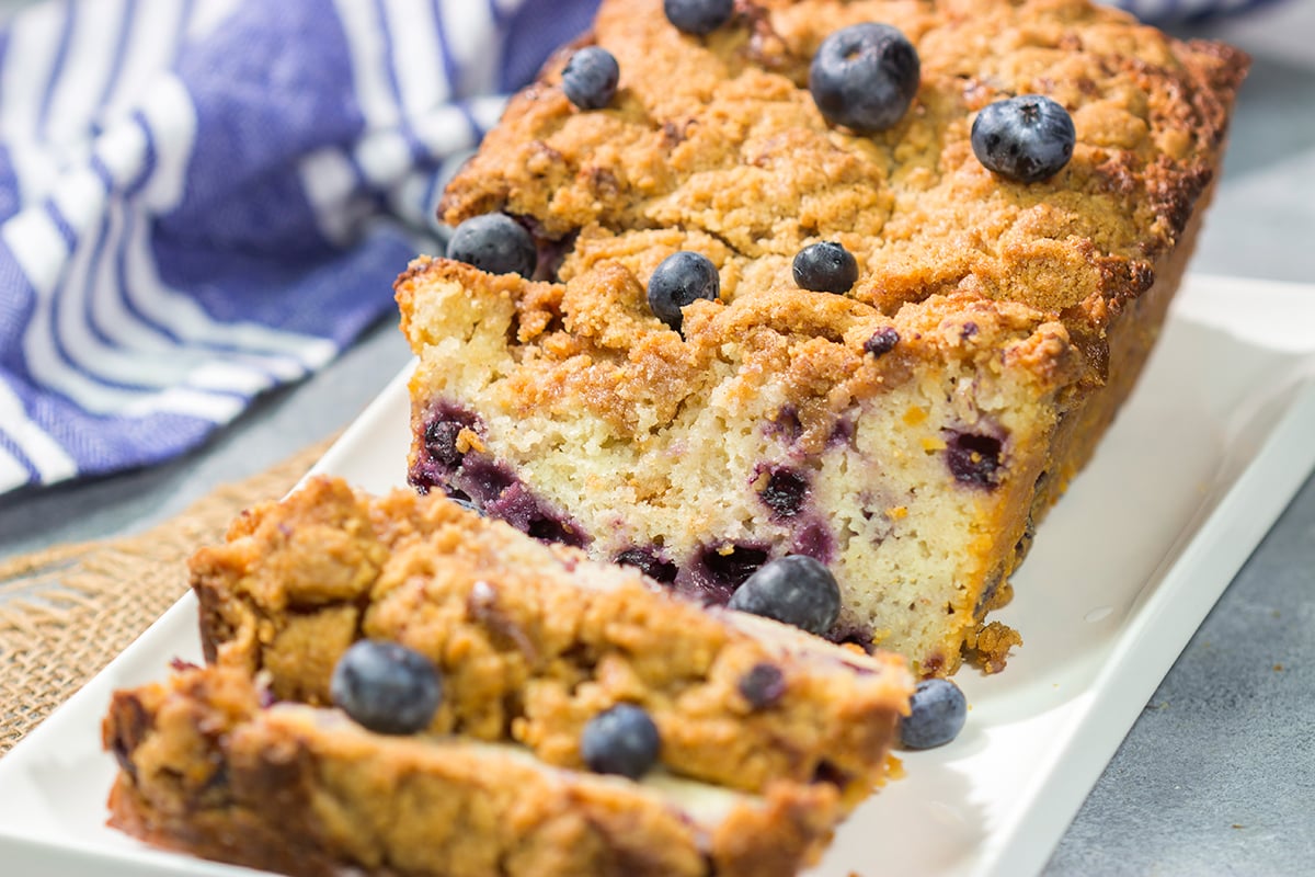 Is it a muffin? Is it a quick bread? It's both! This Blueberry Muffin Bread is a delicious combination of two favorites. It's perfect for breakfast or a mid-morning snack!