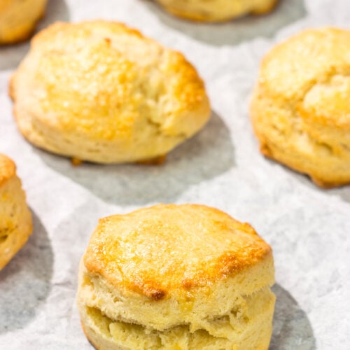 These Easy Buttermilk Biscuits are buttery, flaky and super simple to make. Make a batch for dinner tonight...or breakfast tomorrow...or both!