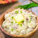These Ricotta Mashed Potatoes are extra creamy and super flavorful. This easy side dish recipe is perfect for any occasion from weeknight meals to Thanksgiving dinners!