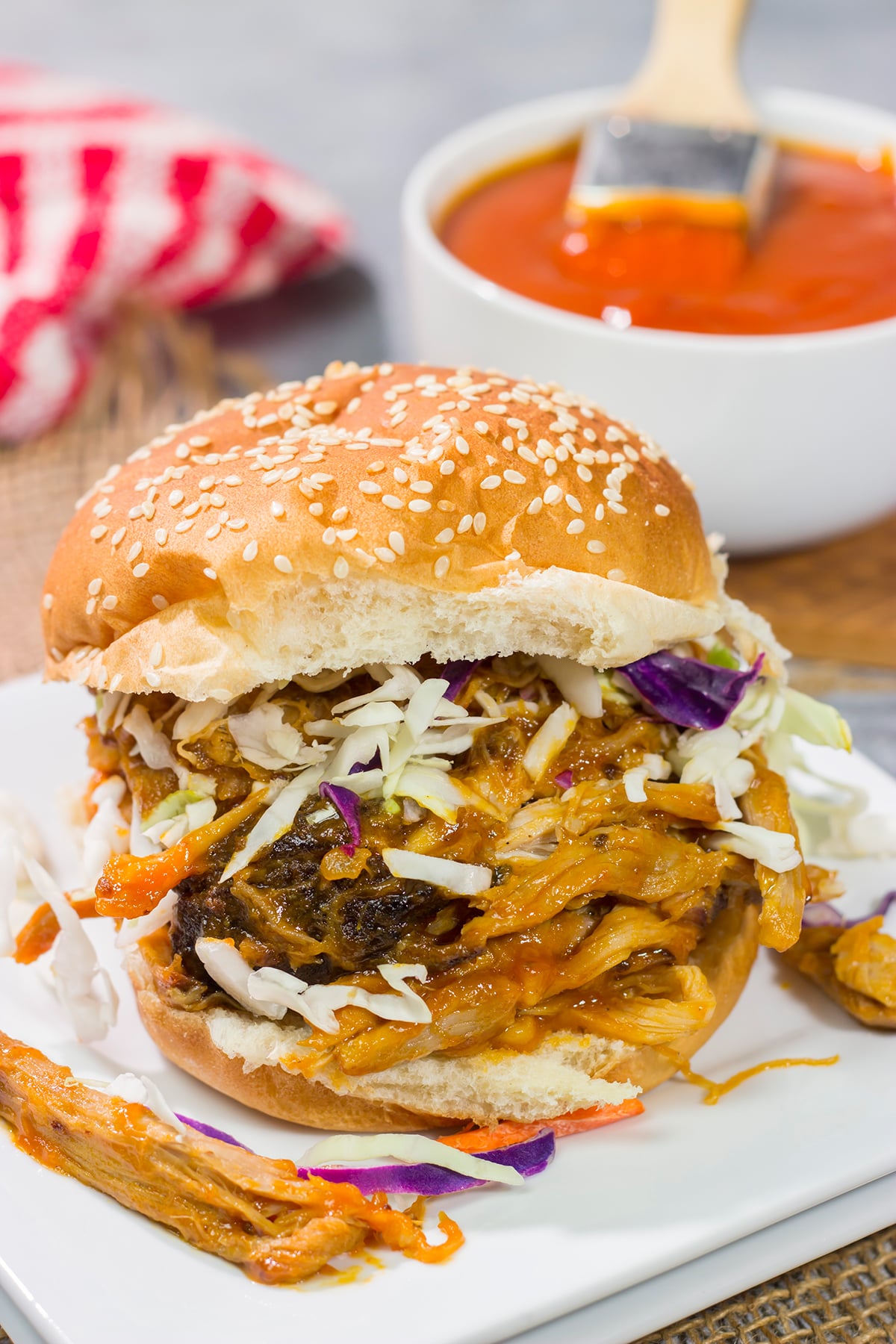 This Western NC BBQ Sauce is a tangy and full of flavor. We love this sauce brushed on grilled chicken or drizzled over a pulled pork sandwich!