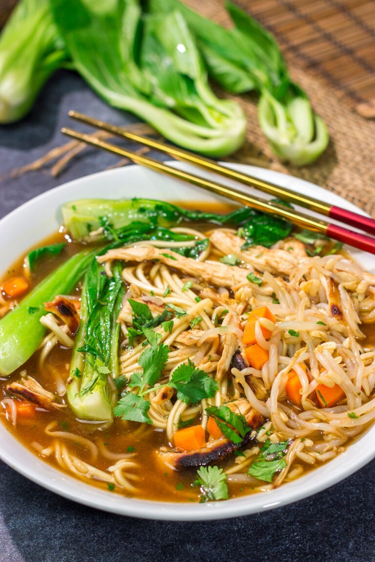 This Chinese Chicken Noodle Soup is an easy, comforting recipe that's perfect for chilly winter days!