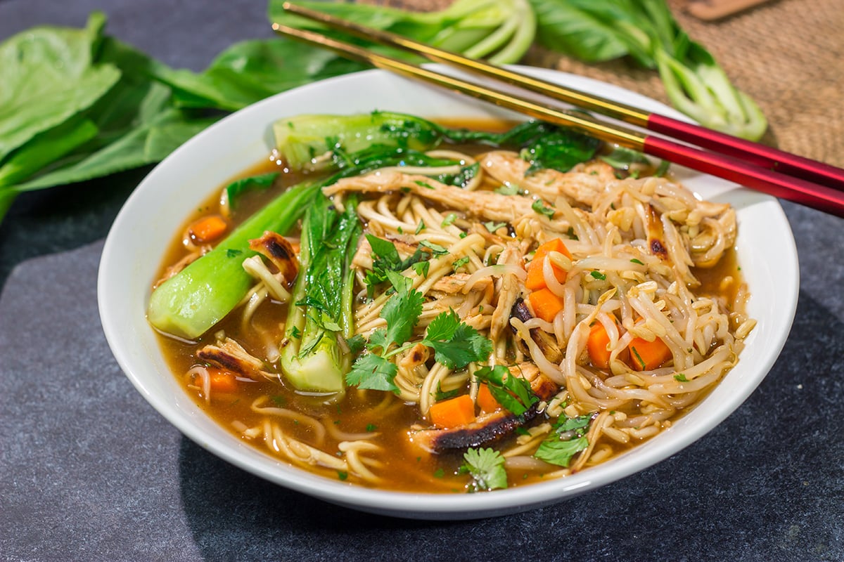 This Chinese Chicken Noodle Soup is an easy, comforting recipe that's perfect for chilly winter days!