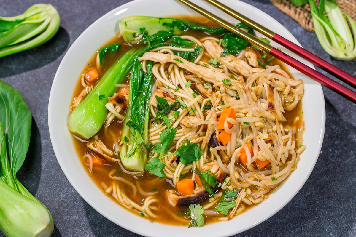 This Chinese Chicken Noodle Soup is an easy, comforting recipe that's perfect for chilly winter days!