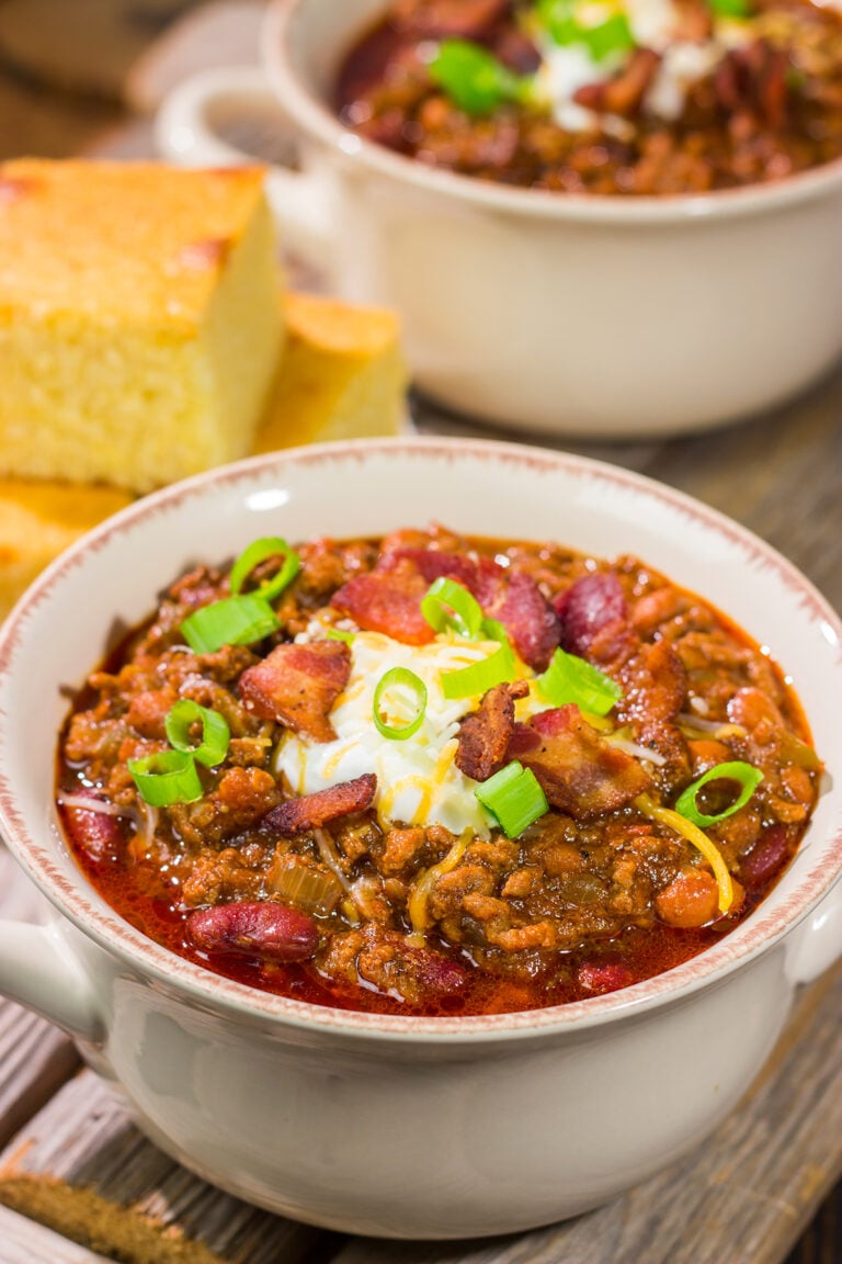 This Venison Chili is a meaty, flavor-packed recipe. It's the perfect type of comfort food for a cold winter day!