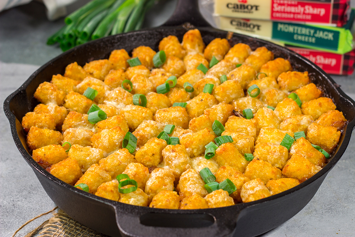 This Bacon Cheeseburger Casserole features all of the flavors of a classic burger + fries...just in casserole form! Grab a skillet and bake this for dinner tonight.